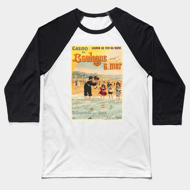 Boulogne sur mer France Vintage Poster 1890 Baseball T-Shirt by vintagetreasure